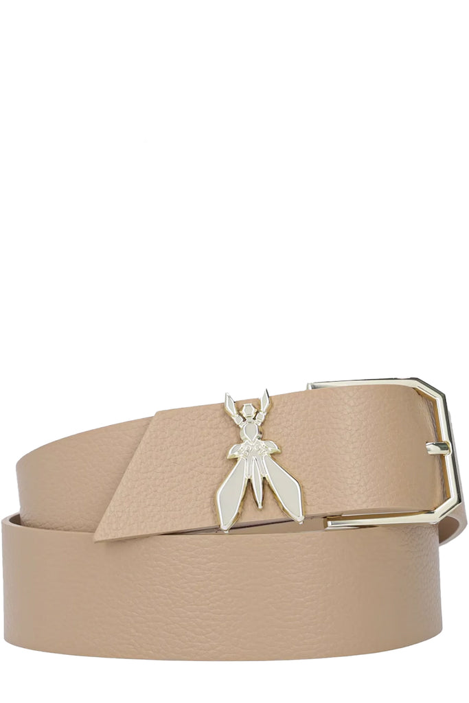 Logo-Detailed Natural Belt