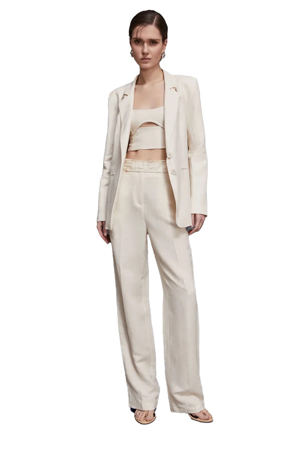 Straight Crepe Pants