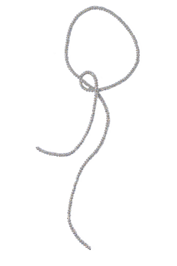 The Skinny Serpent chain necklace in silver and clear colours from the brand PEARL OCTOPUSS.Y