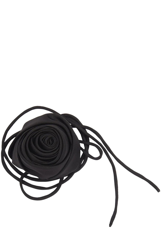 The rose string choker in black colour from the brand PICO