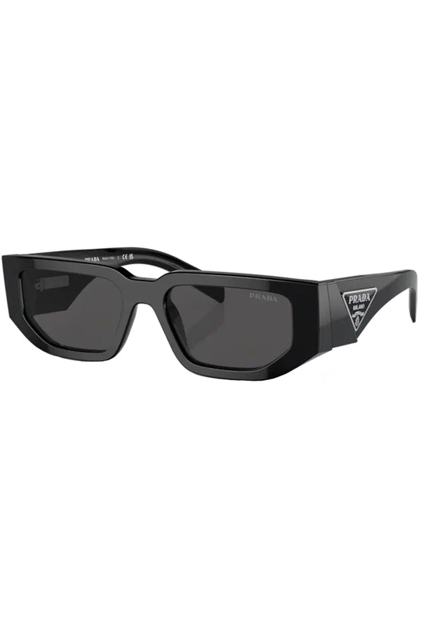 The rectangluar logo-detail bolt-temple sunglasses from the brand PRADA