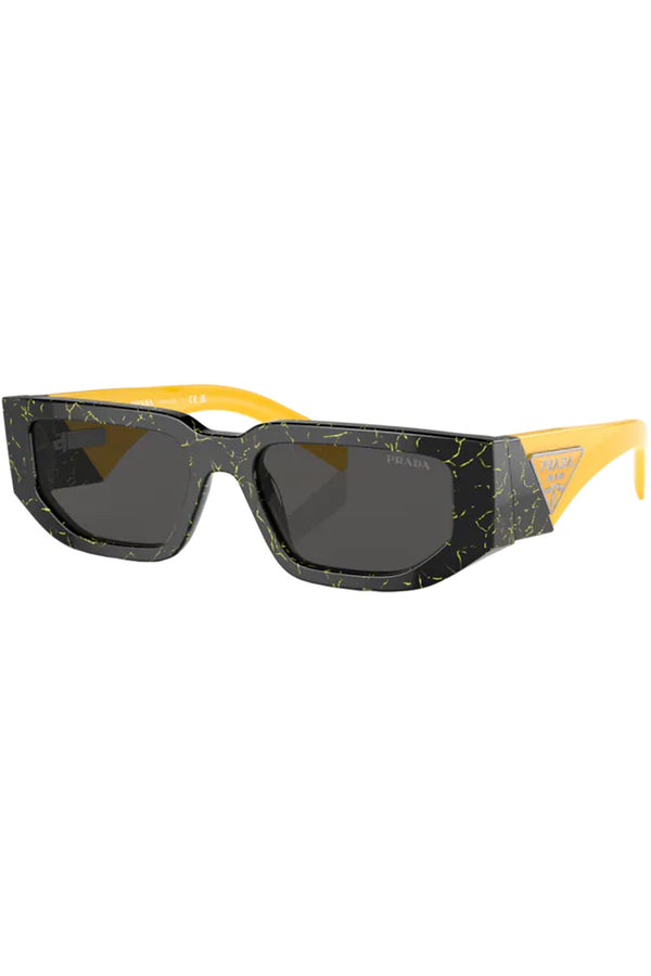 The rectangluar logo-detail contrast-temple sunglasses from the brand PRADA