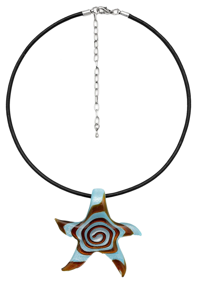 The Spirit Star necklace in brown and blue colours from the brand THE GOOD STATEMENT