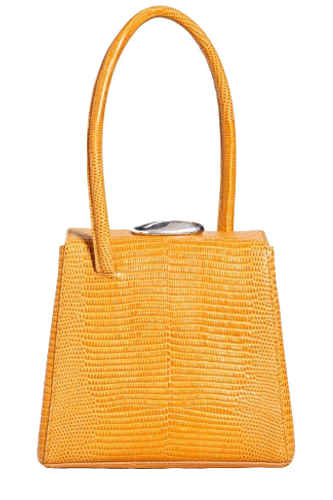 Mademoiselle Lizard-Embossed Leather Handbag