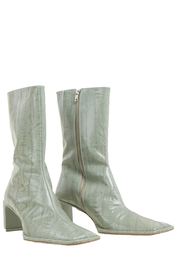 Anitha Eel-Embossed Leather Boots