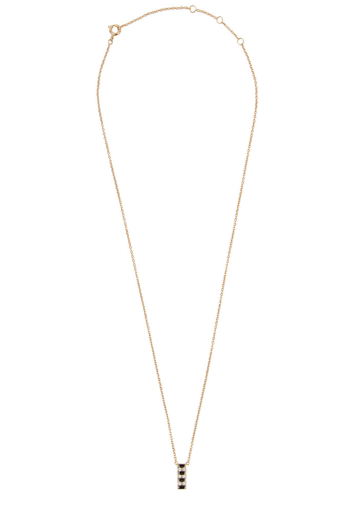 The Bar necklace in black and white colors from the brand ALL THE LUCK IN THE WORLD