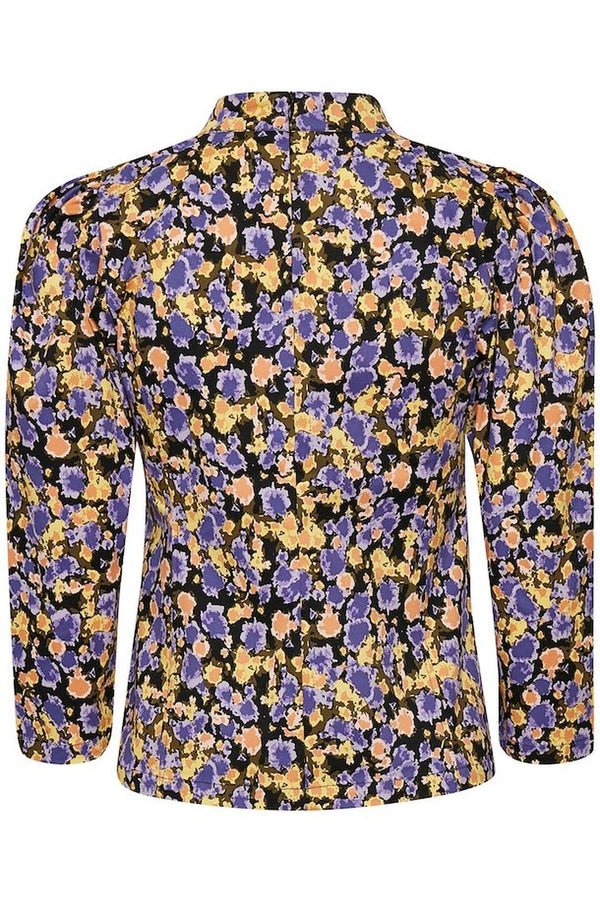 gestuz camea cotton blouse yellow splash pamutbluz