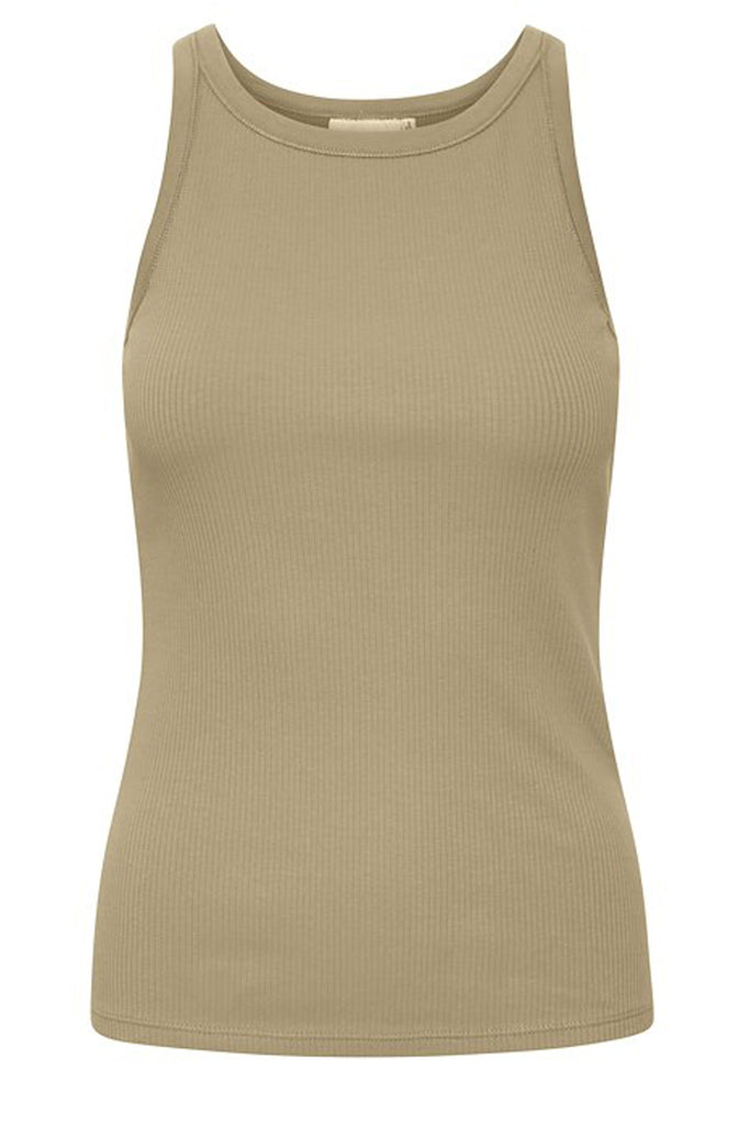 Drew Ribbed Cotton Vest Top