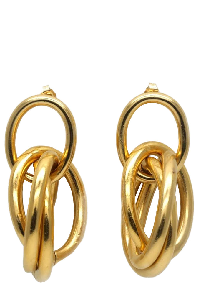 The Elisabeth intertwined oval earrings in gold color from the brand GISEL B.
