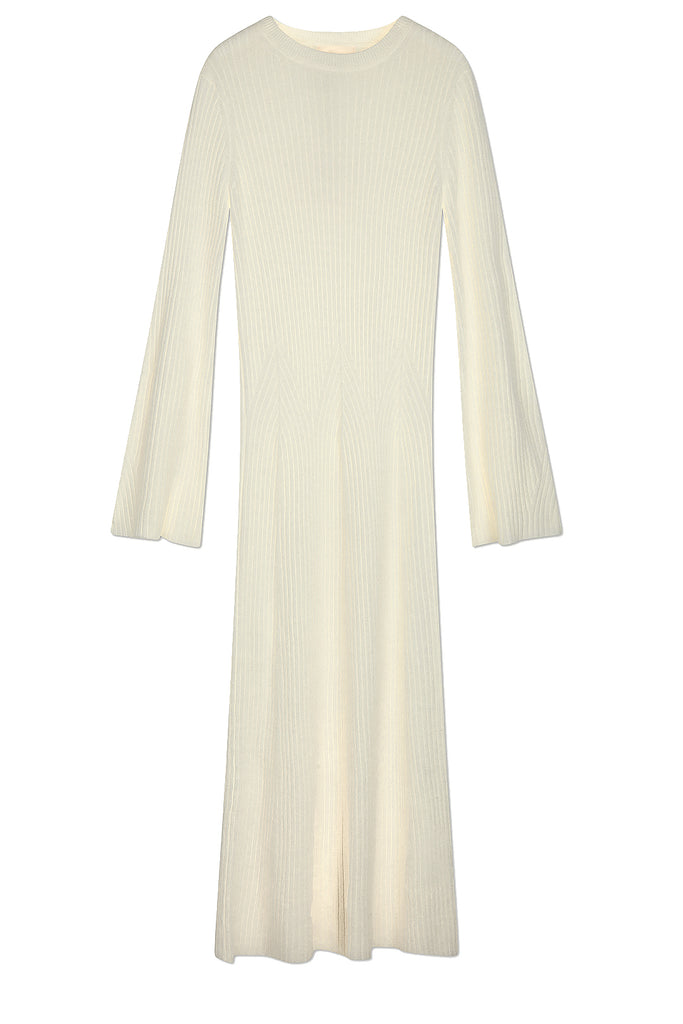 Larga High-Neck Wool And Cashmere-Blend Midi Dress
