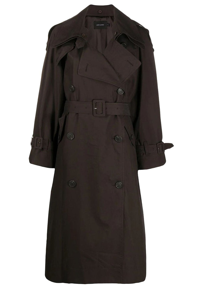 low classic classic trench coat dark brown ballonkabat