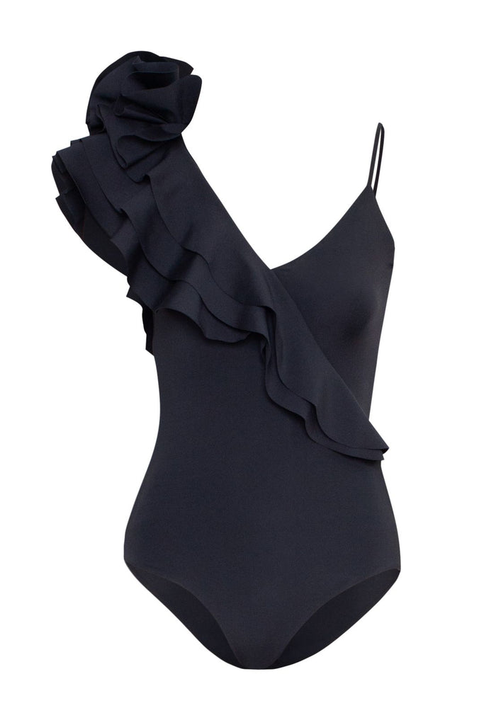 Noor Ruffled Assymetric Swimsuit