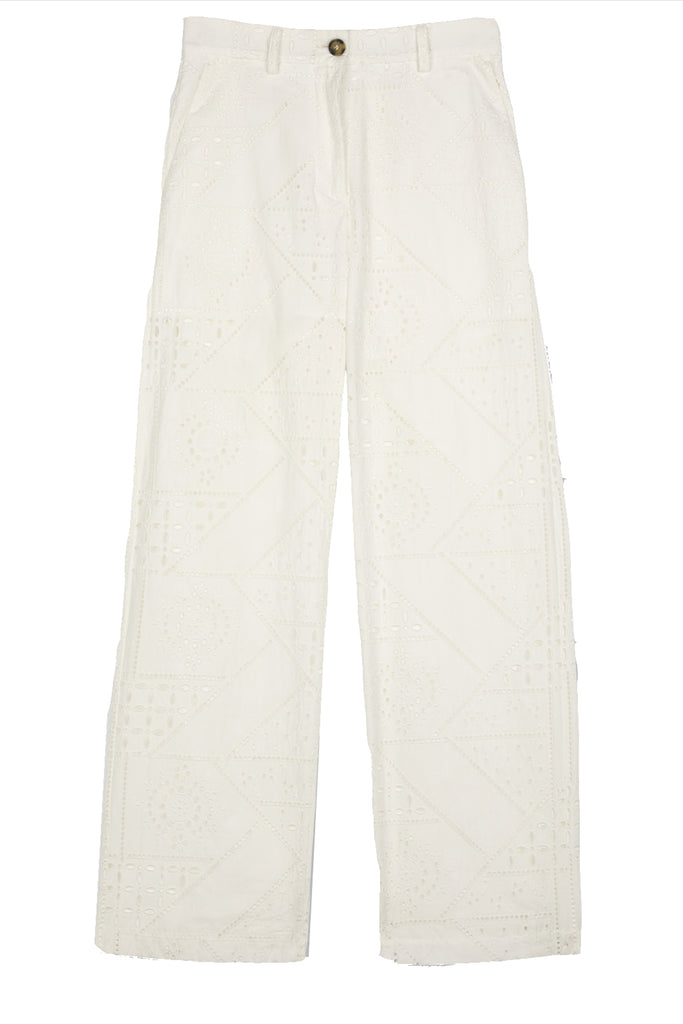 Eyelet-Detail Trousers