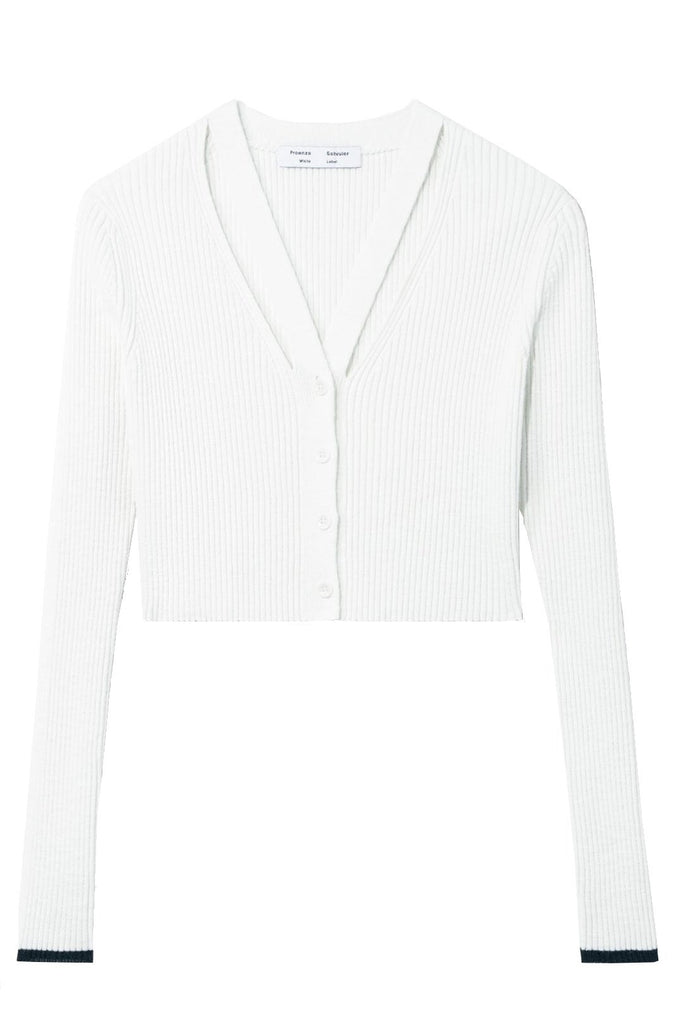 Fine Gauge Rib Knit Crop Cardigan