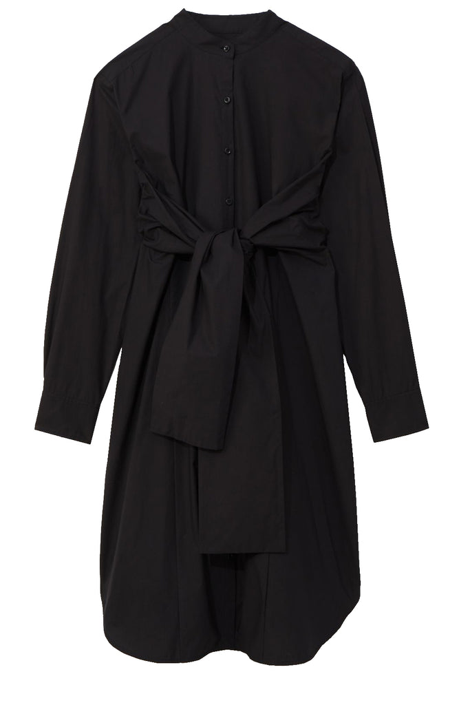 Poplin Tied Shirt Dress